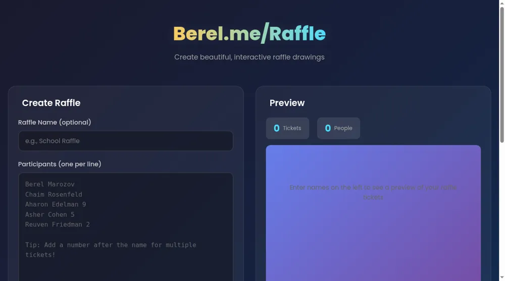 Berel.me Raffle: website/source-page preview captured 8 Oct 2026. Not a product test.